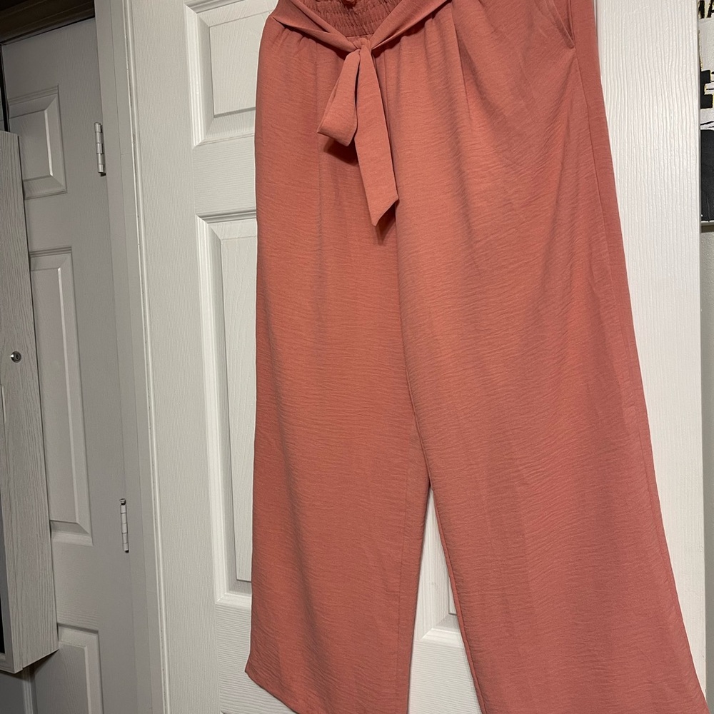 Amazon Women's Salmon Wide Leg Pants